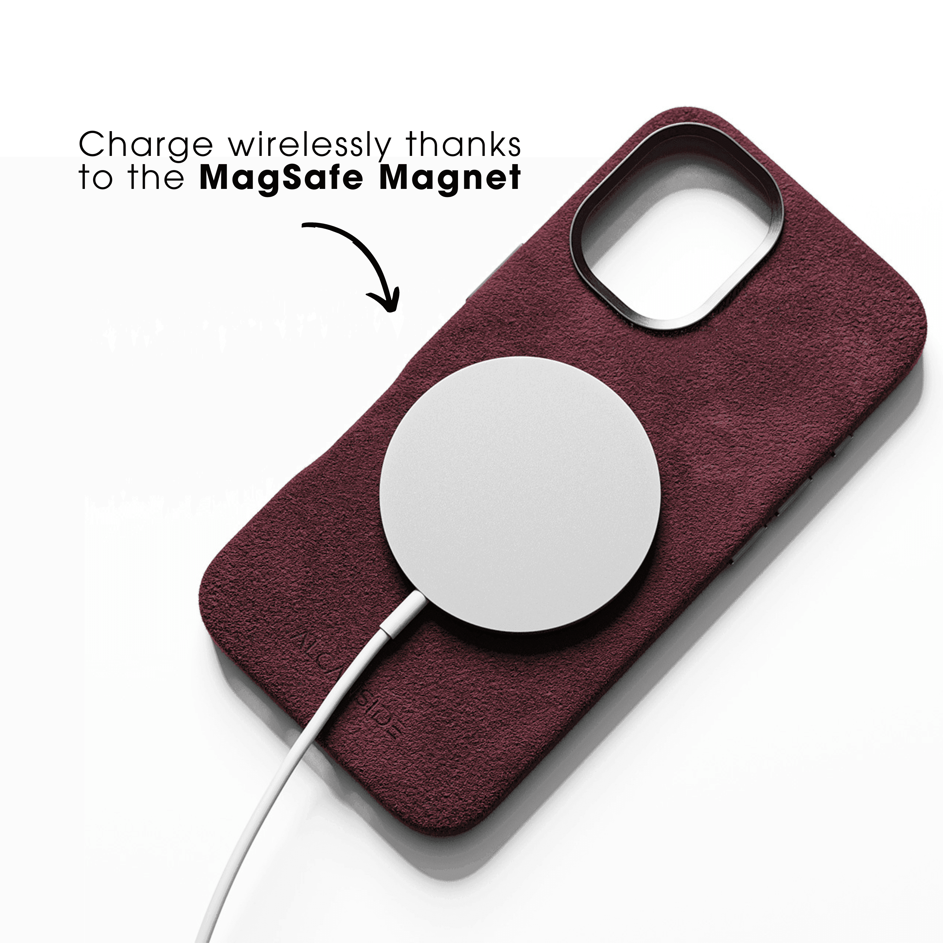 iPhone 16e - Alcantara Case - Wine Red