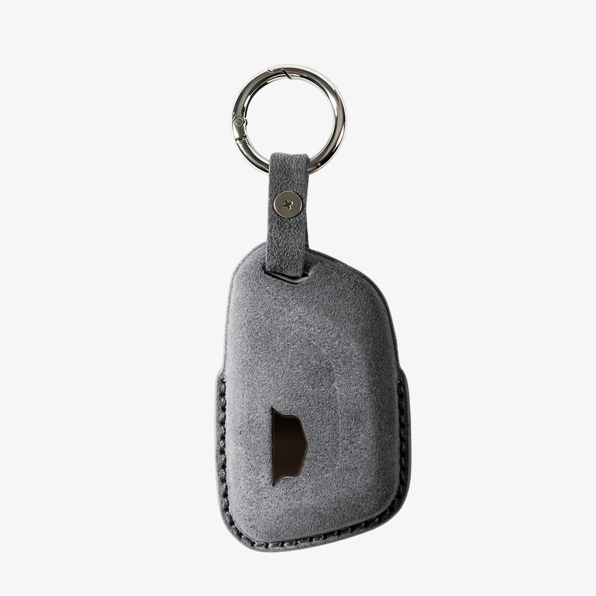 Alcantara Car Key Fob Cover for Cadillac Model C with Buckle - Space Grey 4