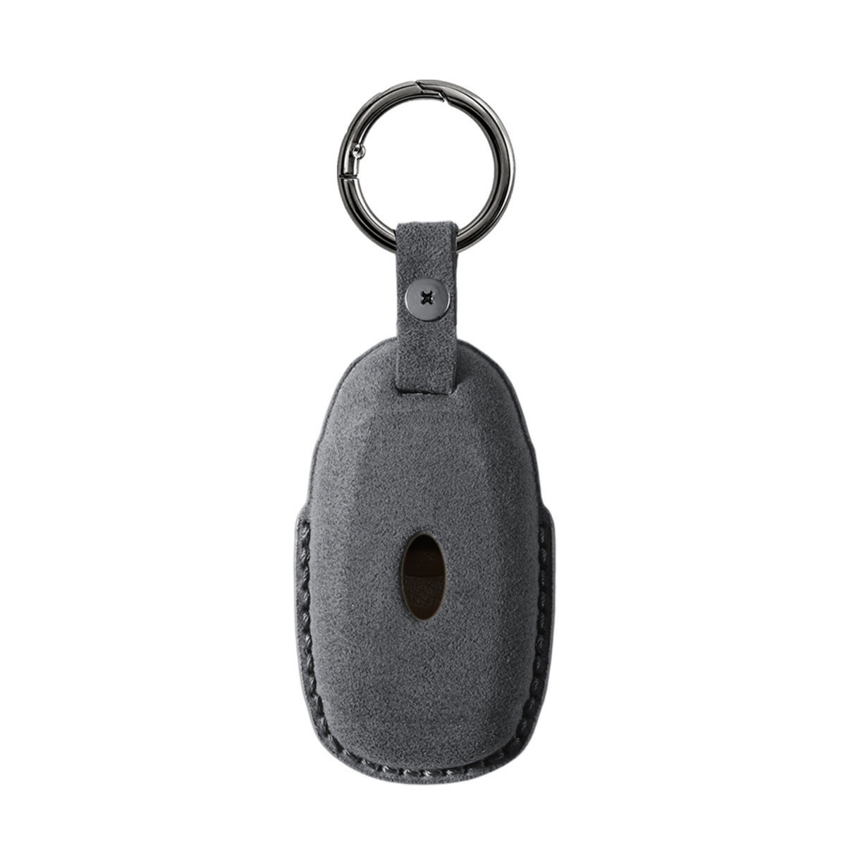 Alcantara Car Key Fob Cover for Hyundai Model A - Space Grey 4
