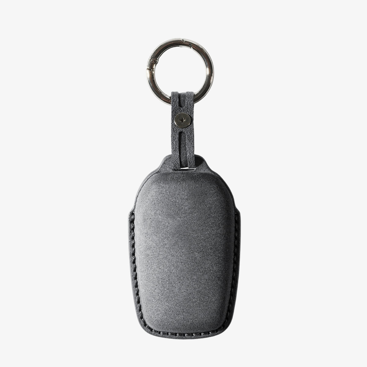 Alcantara Car Key Fob Cover for Toyota Model C with Buckle - Space Grey 4