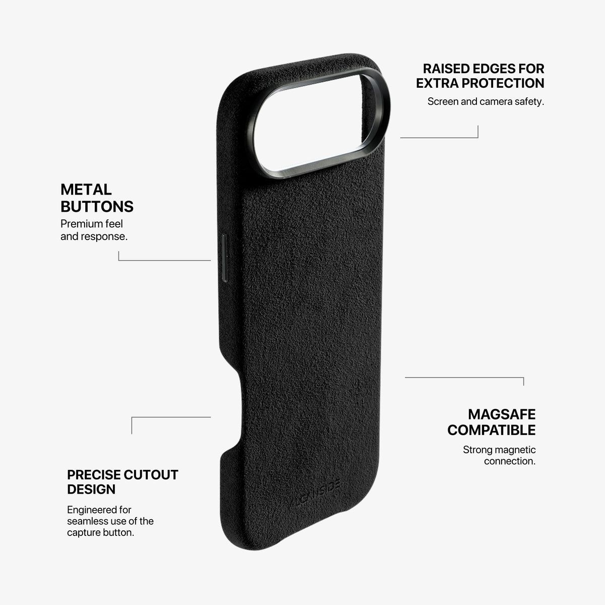 iPhone 17 Air Alcantara Case Deep Black
