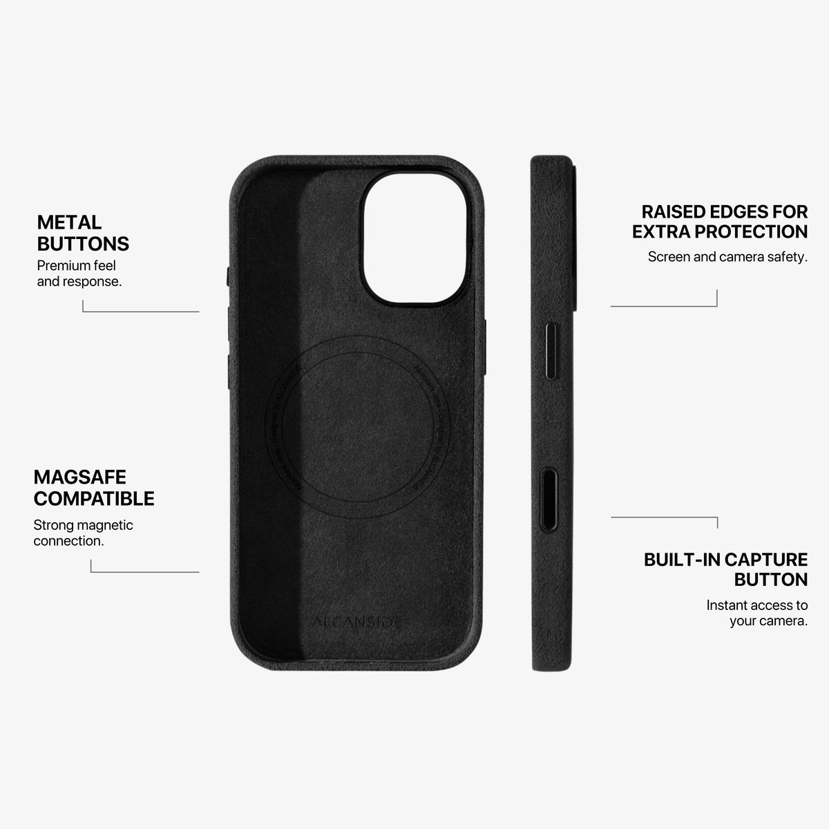 iPhone 17 Alcantara Case Deep Black