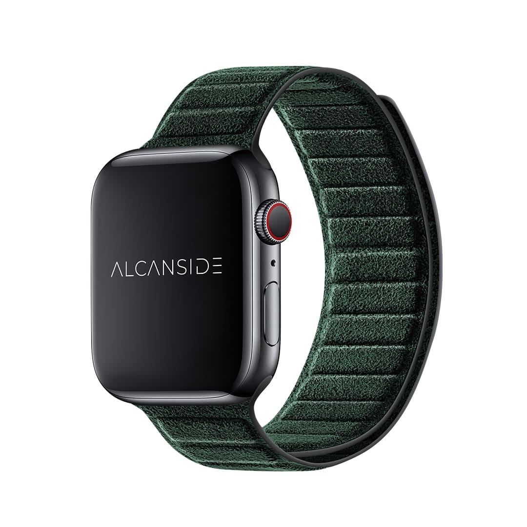 Alcantara Apple Watch Bandje - Midnight Green - 42/44/45mm & Ultra (49mm)