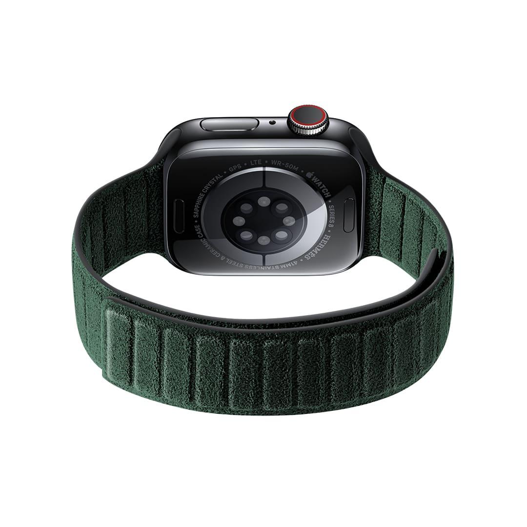 Alcantara Apple Watch Bandje - Midnight Green - 42/44/45mm & Ultra (49mm)