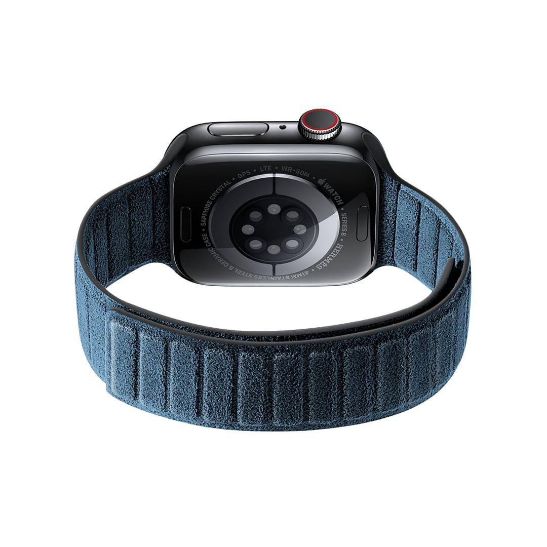Alcantara Apple Watch Bandje - Ocean Blue - 42/44/45mm & Ultra (49mm)