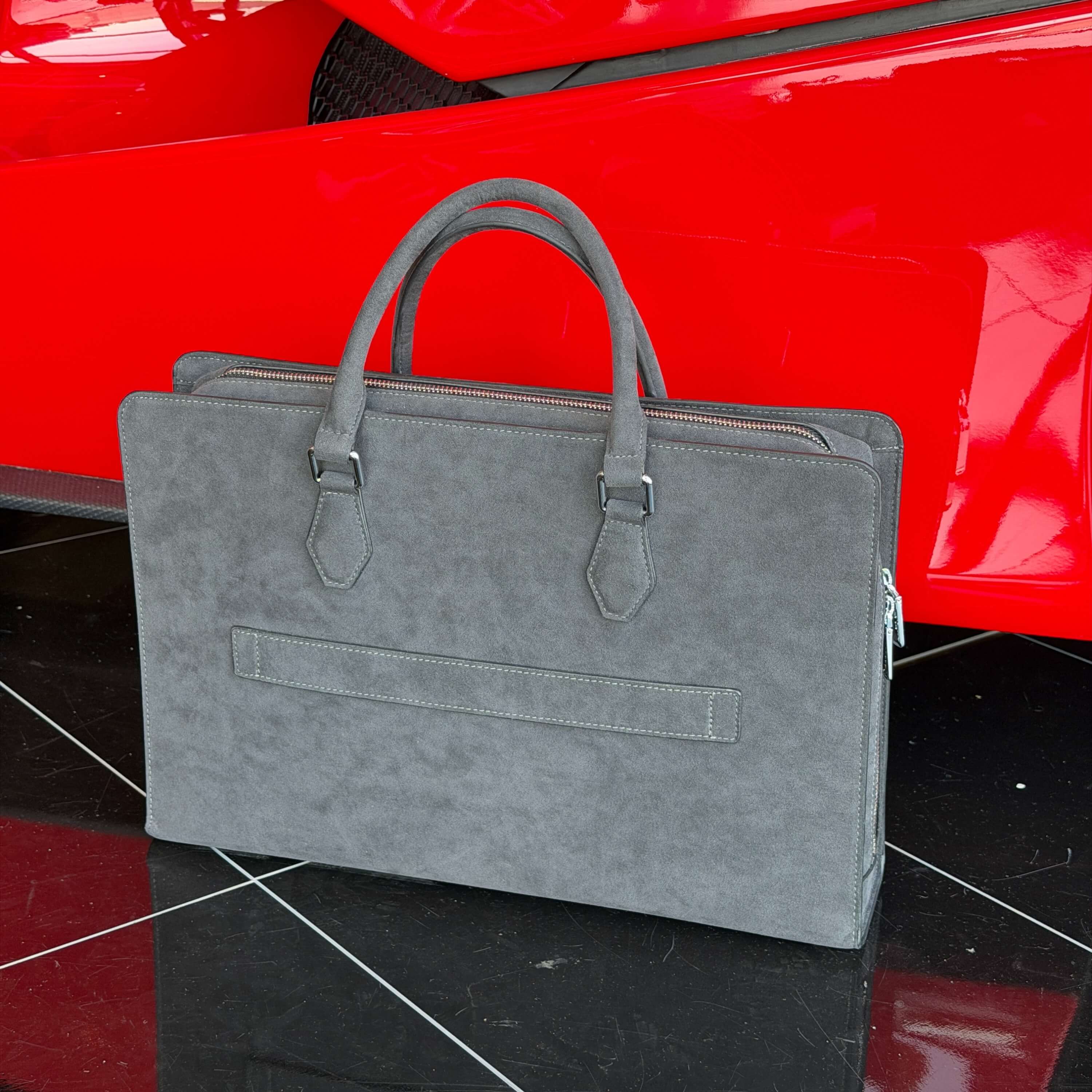 Alcantara Laptop Bag - Space Grey
