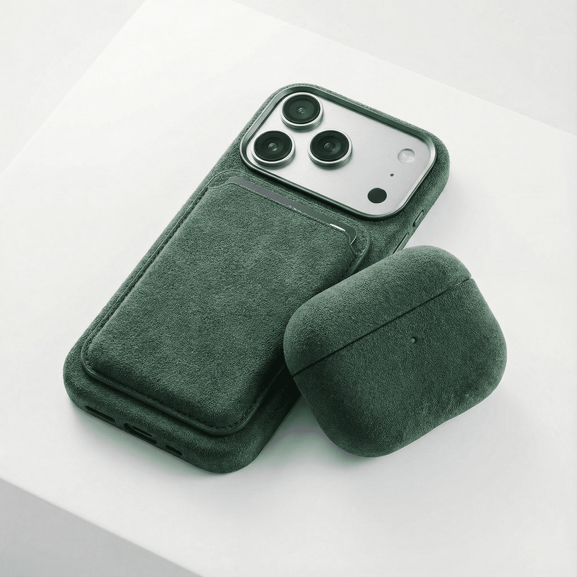 Alcantara MagSafe Wallet - Midnight Green - Alcanside