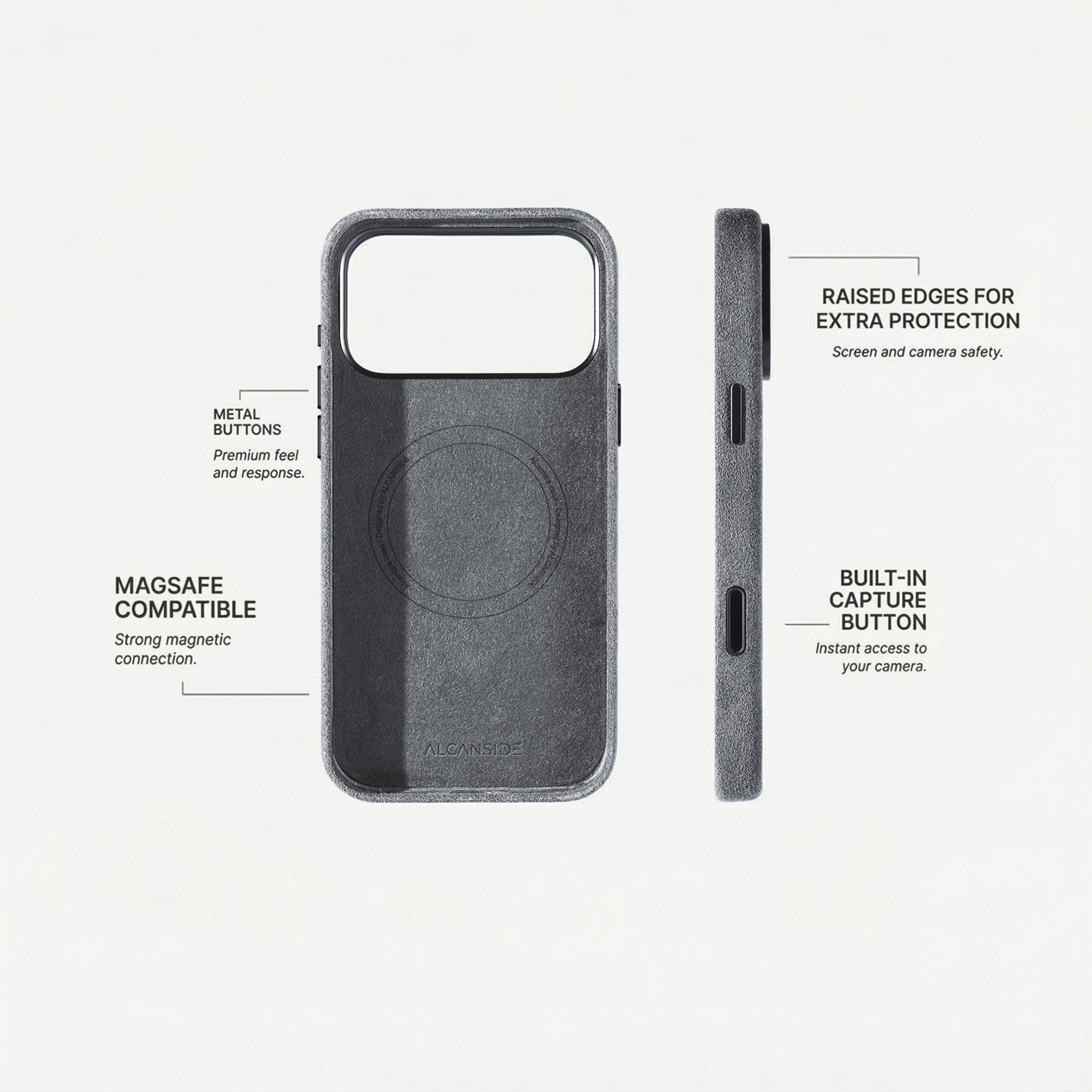 iPhone Alcantara Case - Nardo Gray