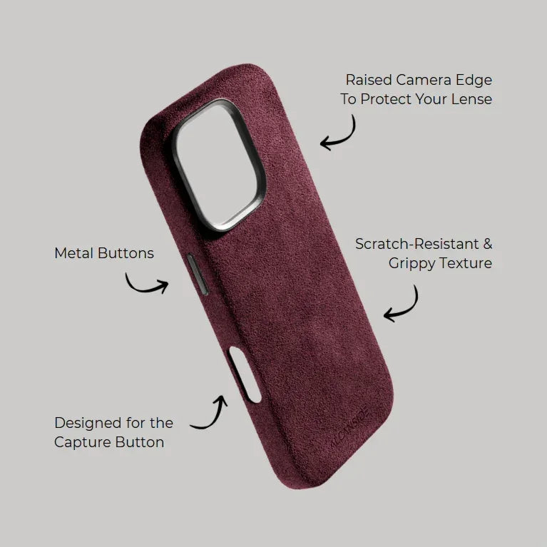 iPhone 16 Pro Max - Alcantara Case - Rood