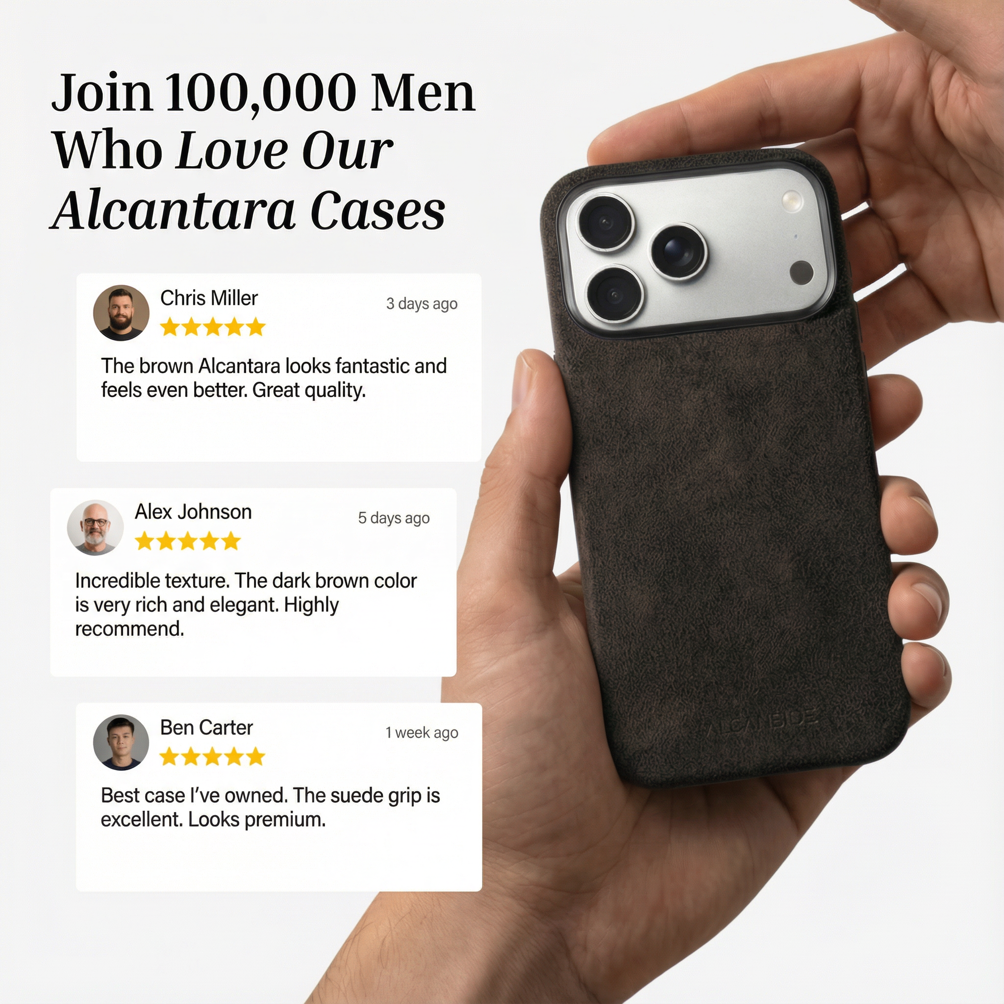 iPhone 17 Pro - Alcantara Case - Chocolate Brown