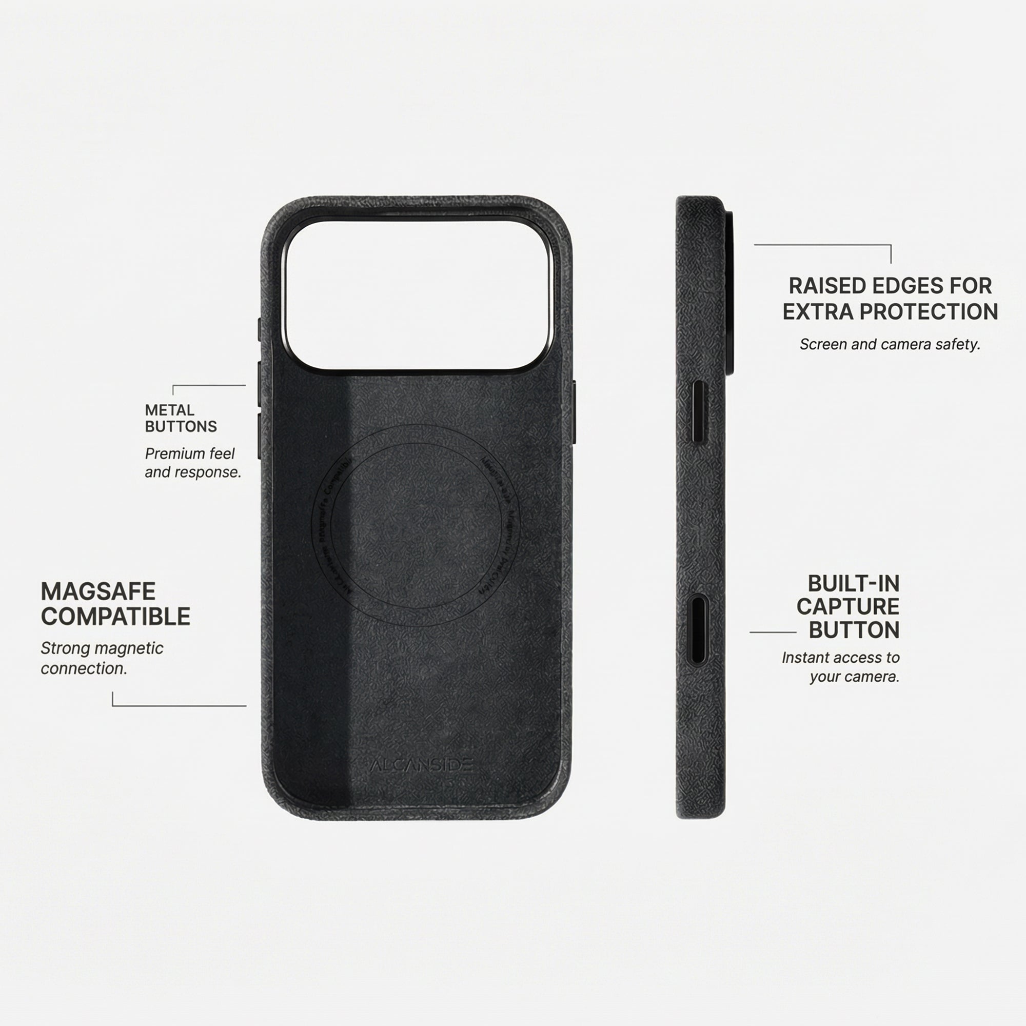 iPhone Alcantara Case - Space Grey