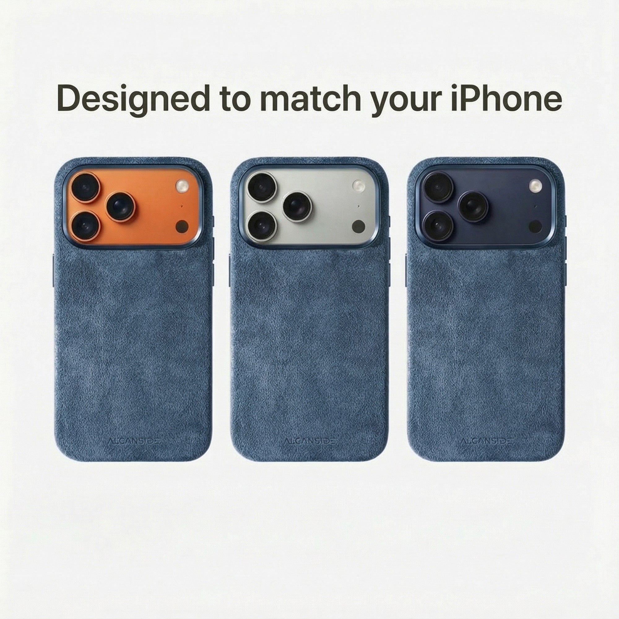 iPhone Alcantara Case - Ocean Blue