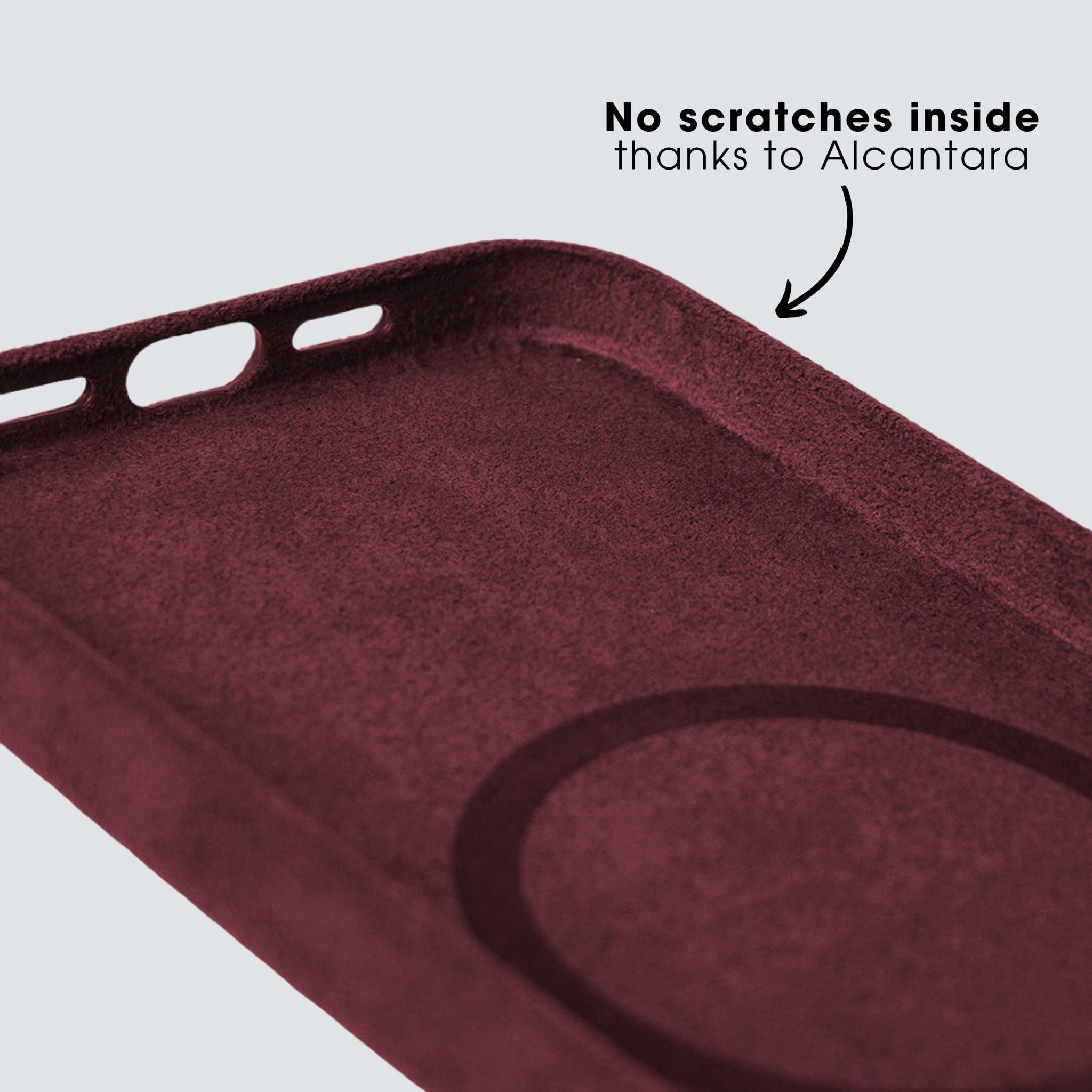 iPhone 15 Pro - Alcantara Case - Wine Red - Alcanside