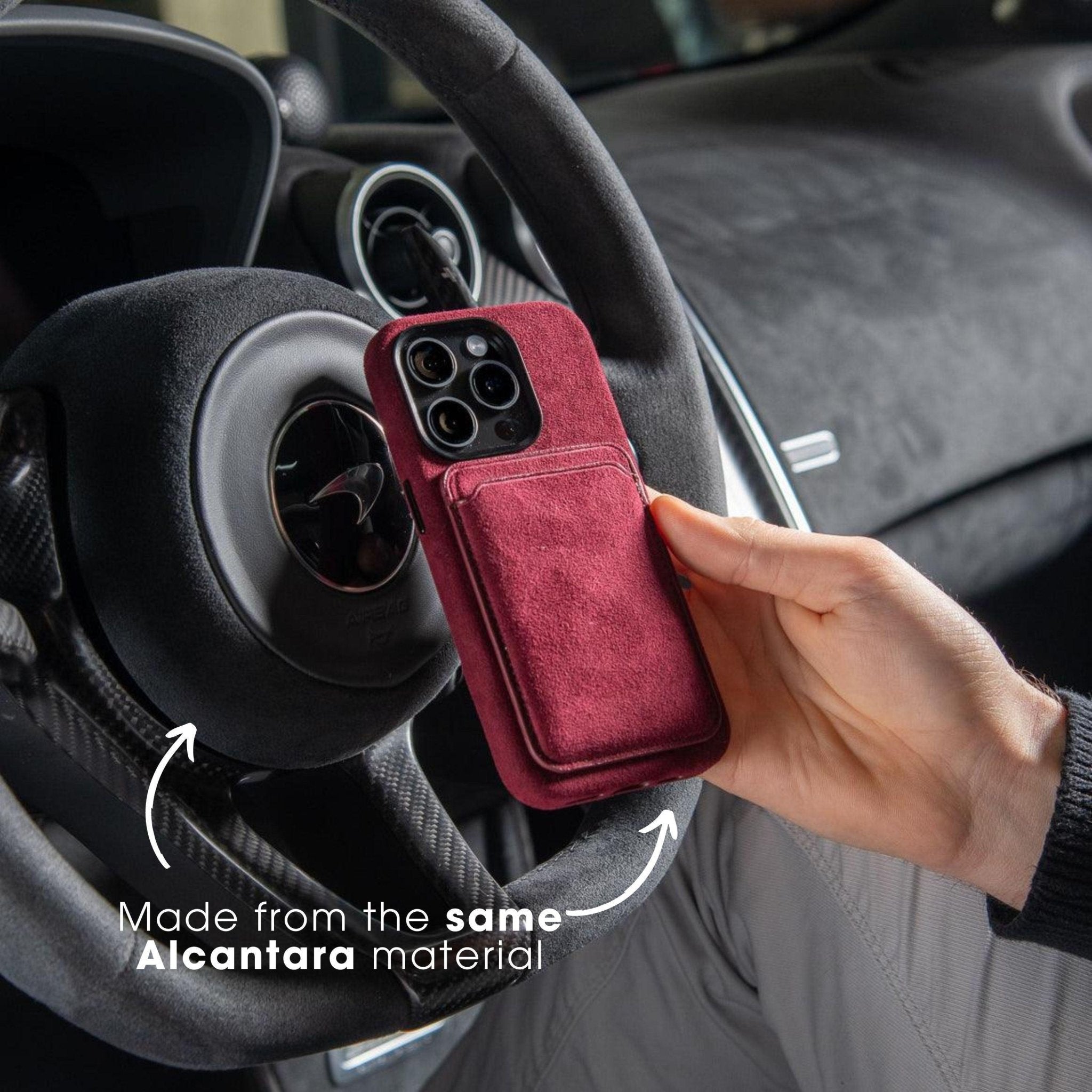 iPhone 15 Pro - Alcantara Case - Wine Red - Alcanside