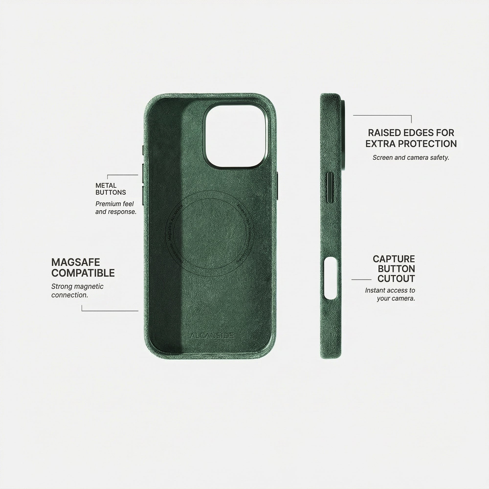 iPhone 16 Pro - Alcantara Case - Midnight Green - Alcanside