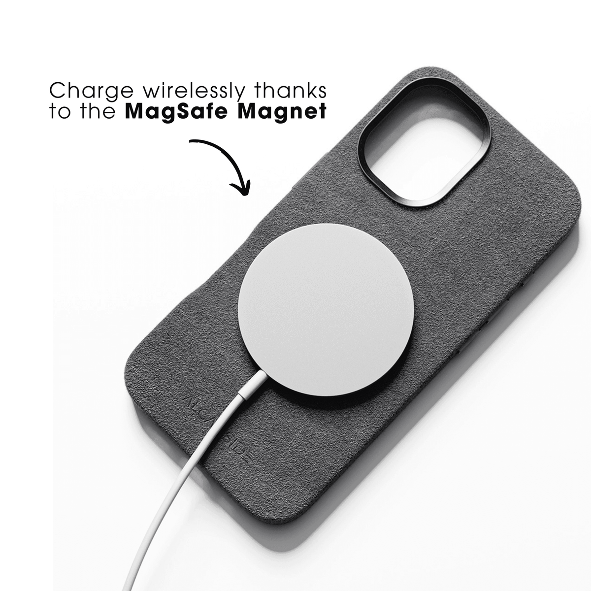 iPhone 16e - Alcantara Case - Nardo Gray - Alcanside