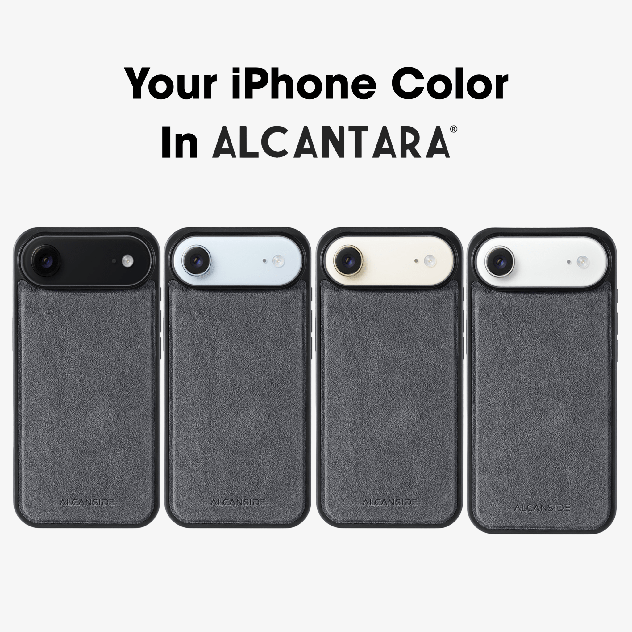 iPhone 17 Air - Alcantara Back Cover - Nardo Gray - Alcanside