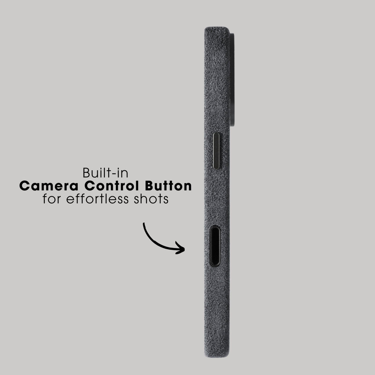 iPhone 17 - Alcantara Case - Space Grey - Alcanside