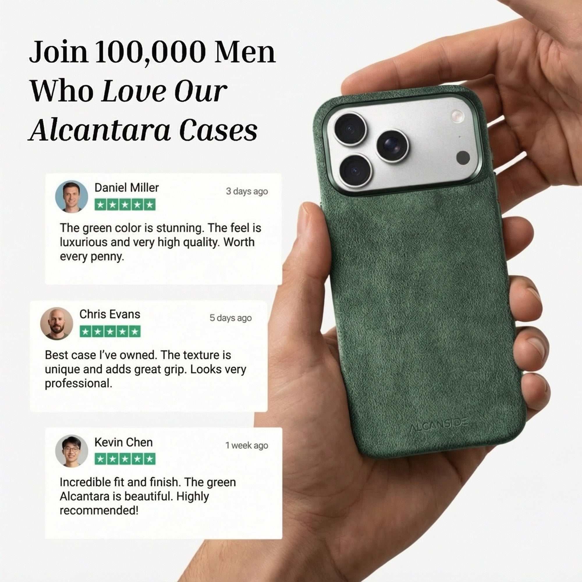 iPhone 17 Pro Max - Alcantara Case - Midnight Green - Alcanside