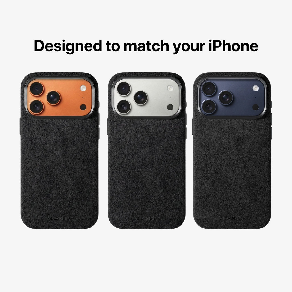 iPhone Alcantara Case - Deep Black - Alcanside