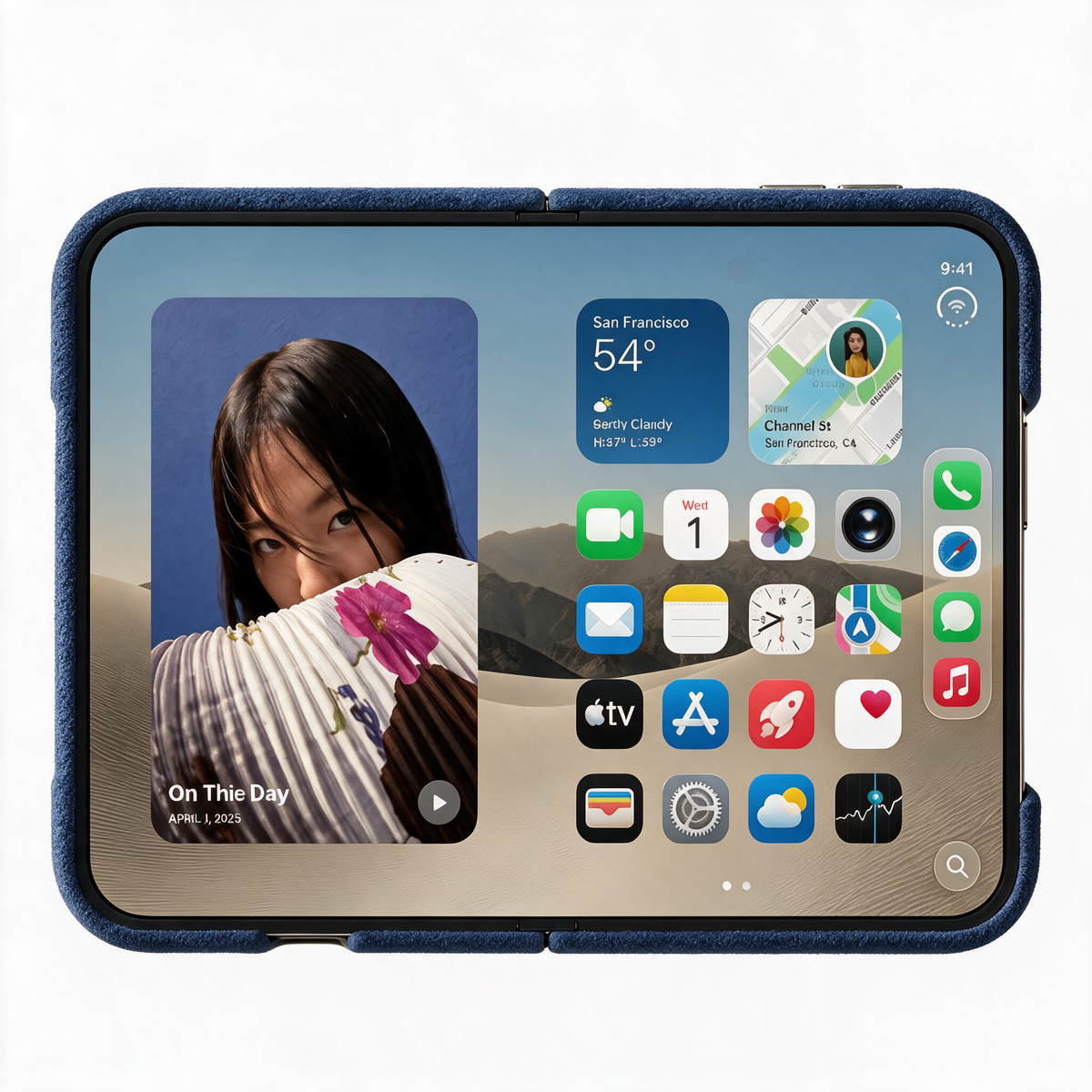 iPhone Duo - Alcantara Case - Ocean Blue - Alcanside