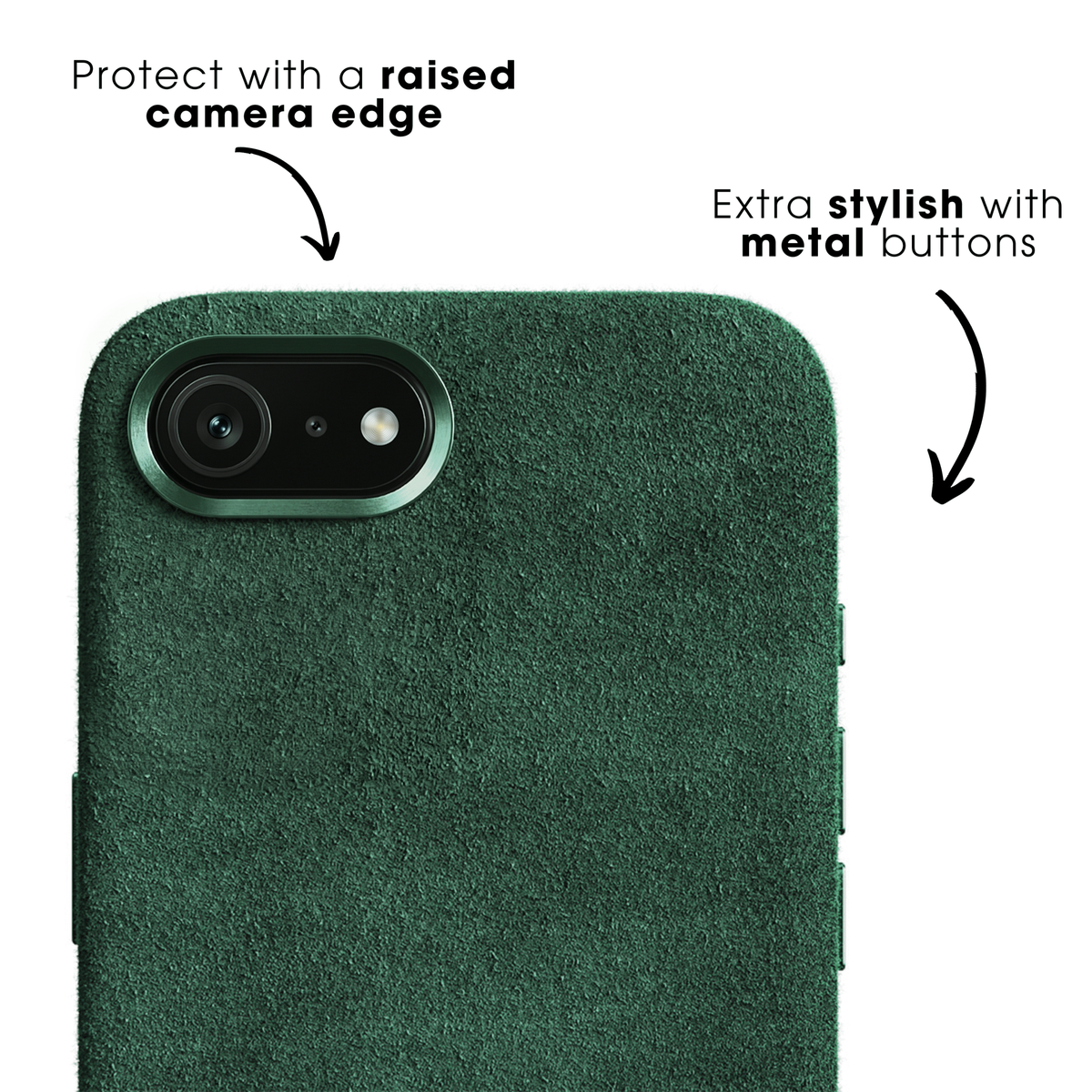 iPhone 16e - Alcantara Case - Midnight Green - Alcanside