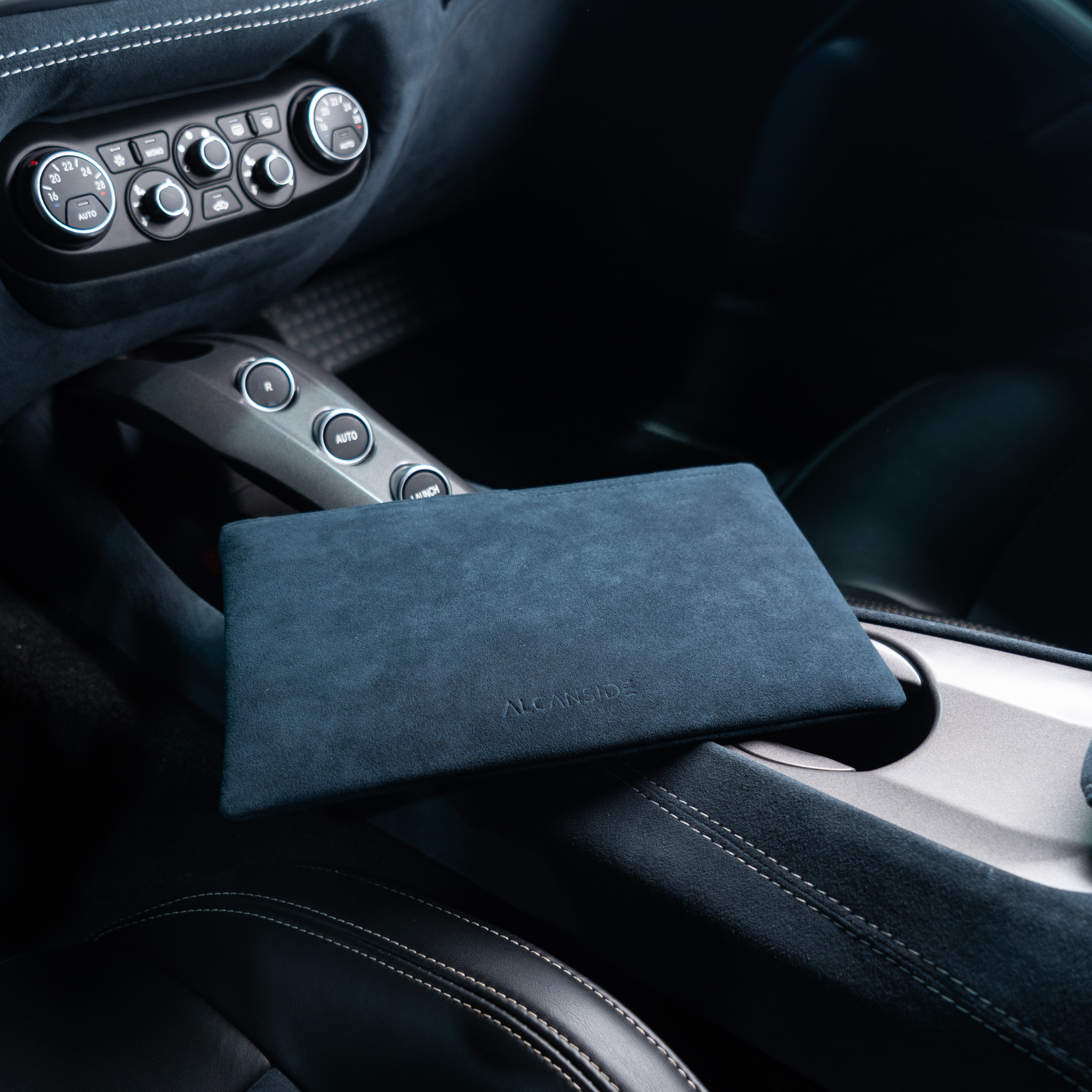 Alcantara Pouch - Ocean Blue