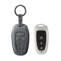 Alcantara Car Key Fob Cover for Hyundai Model D - Space Grey