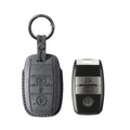 Alcantara Car Key Fob Cover for Kia Model A - Space Grey