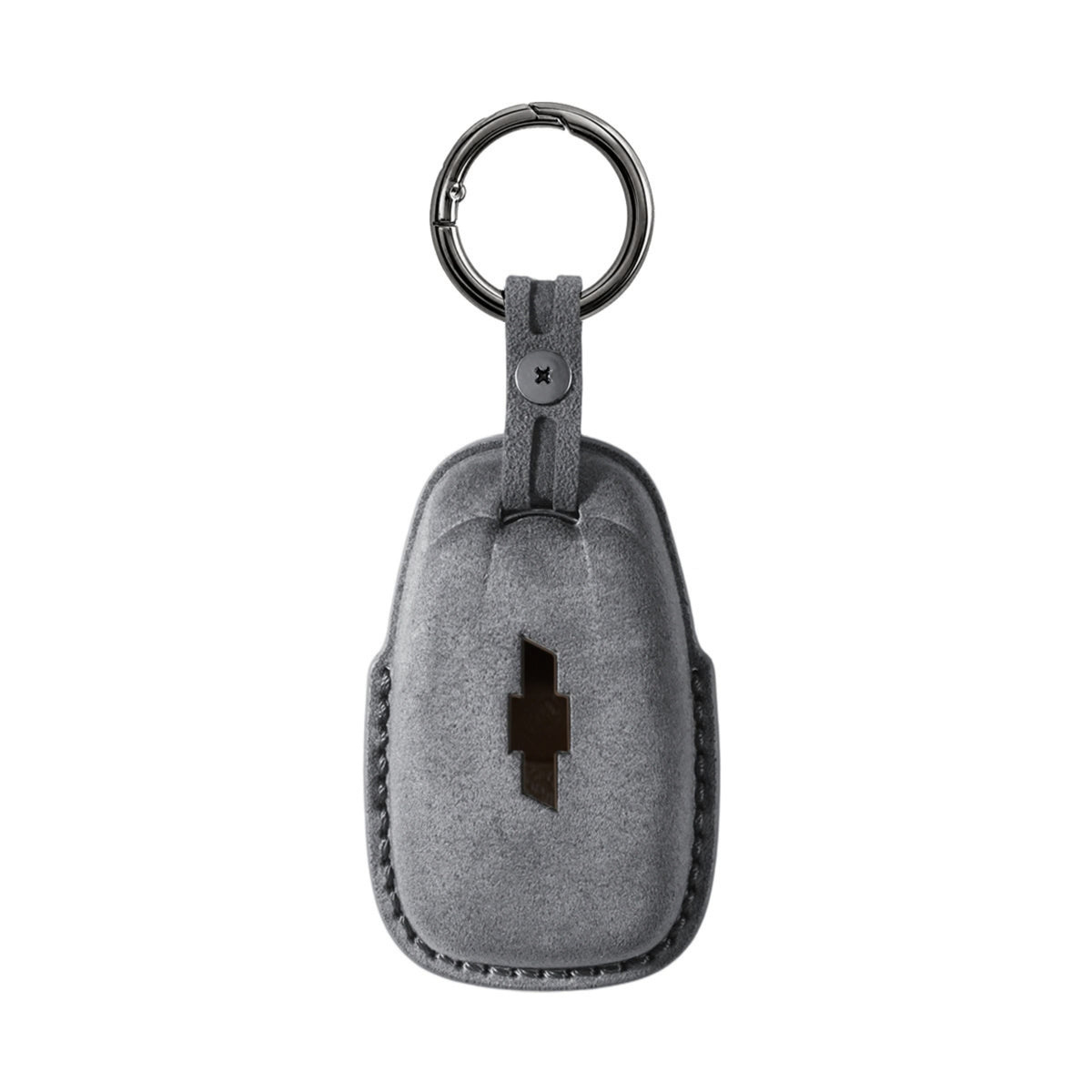 Alcantara Car Key Fob Cover for Chevrolet Model B - Space Grey 4