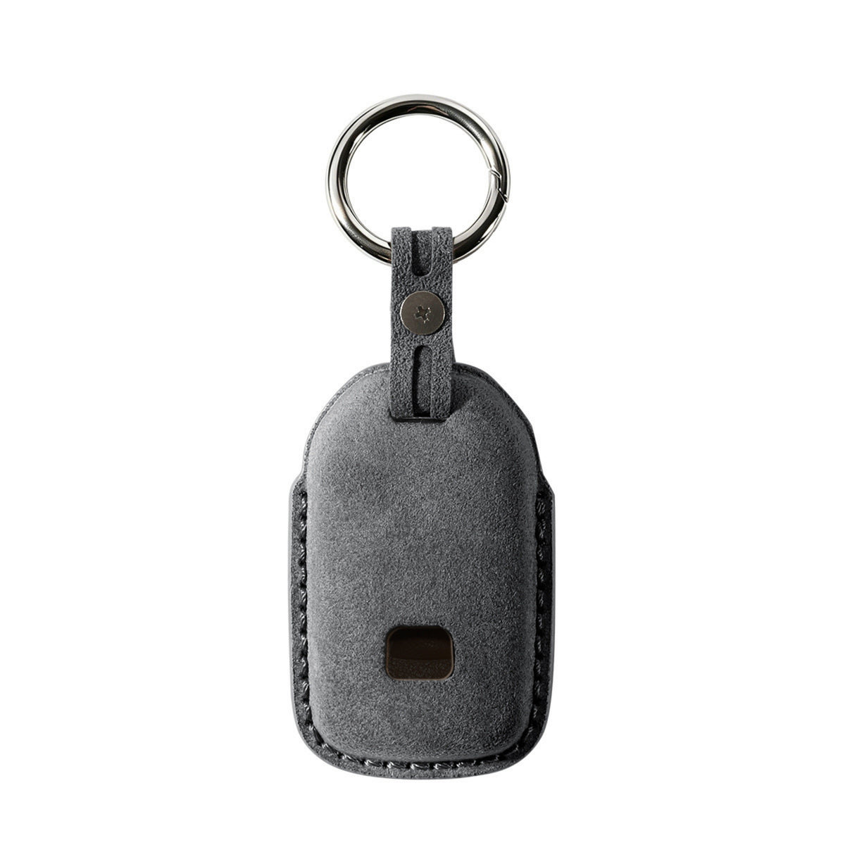Alcantara Car Key Fob Cover for Honda Model A with Buckle - Space Grey 4