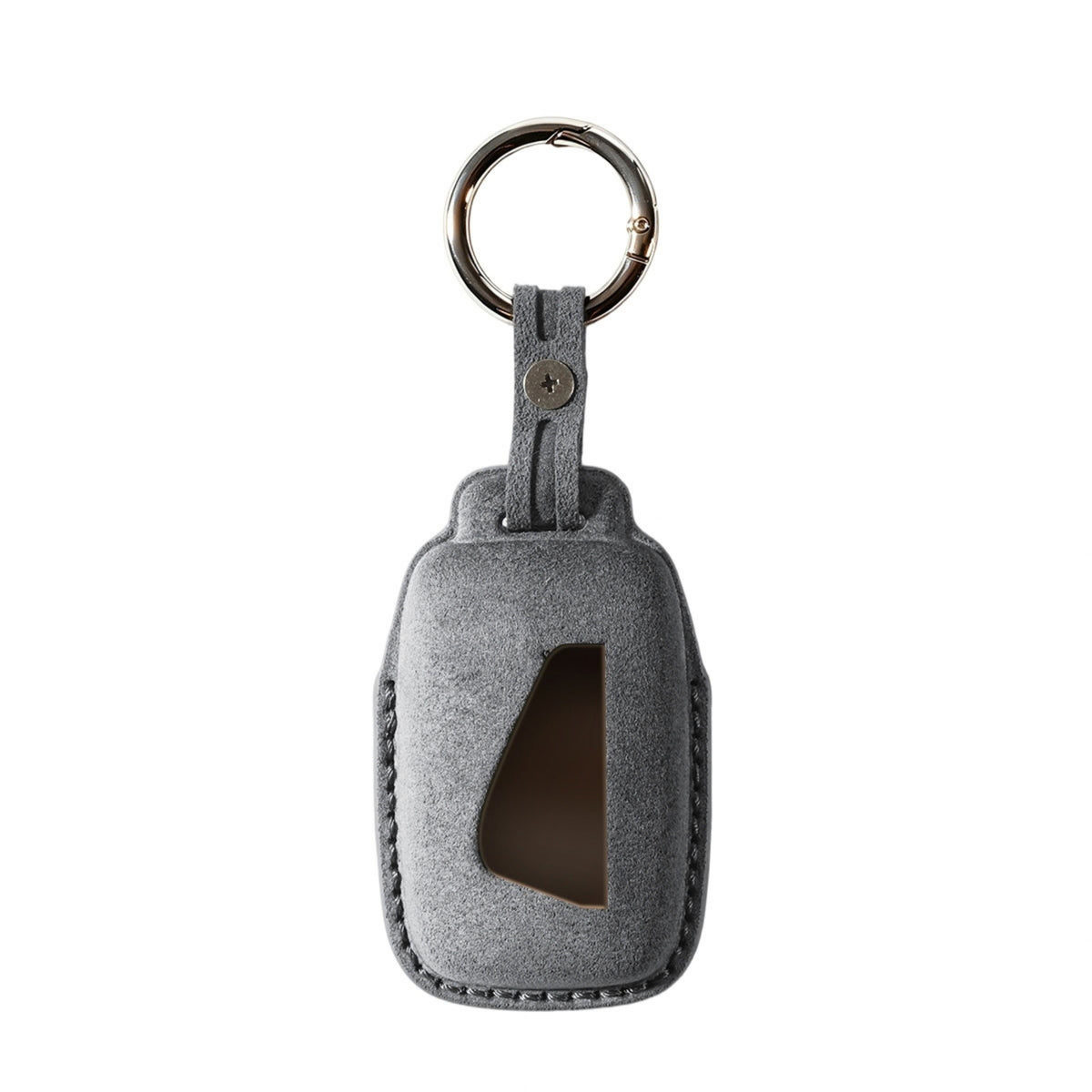 Alcantara Car Key Fob Cover for Jaguar Model A - Space Grey 4