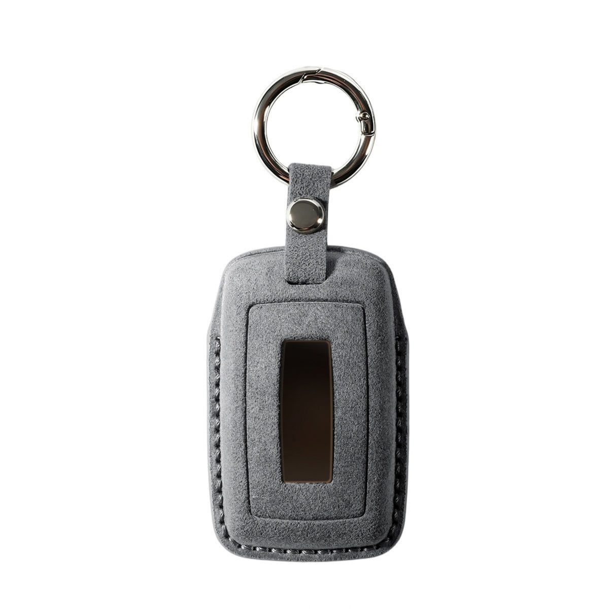 Alcantara Car Key Fob Cover for Jaguar Model B - Space Grey 4