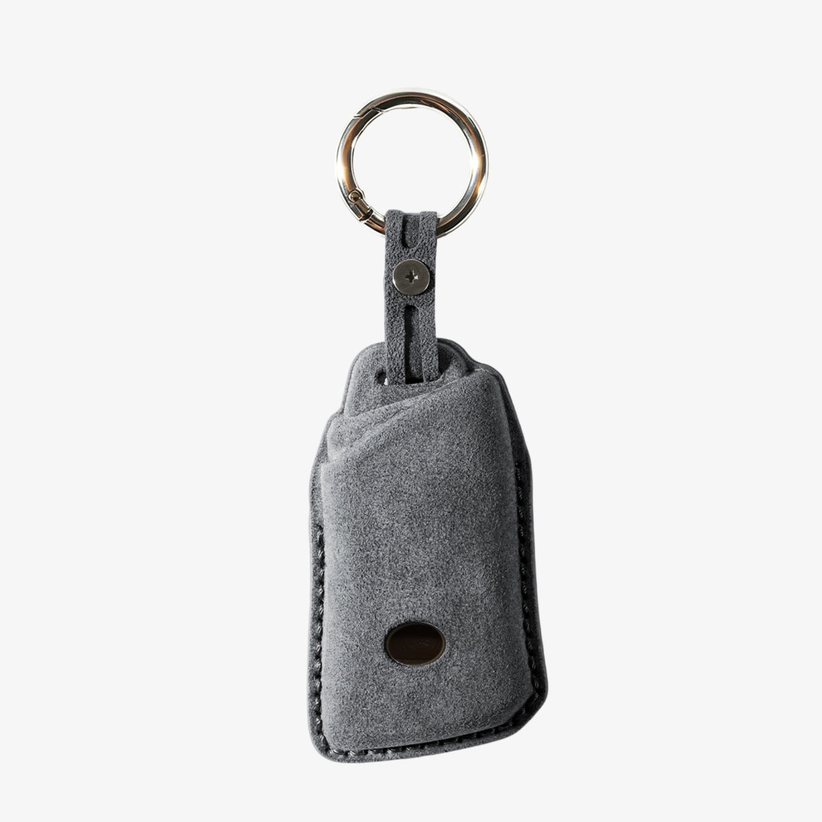 Alcantara Car Key Fob Cover for Lexus Model A with Buckle - Space Grey 4