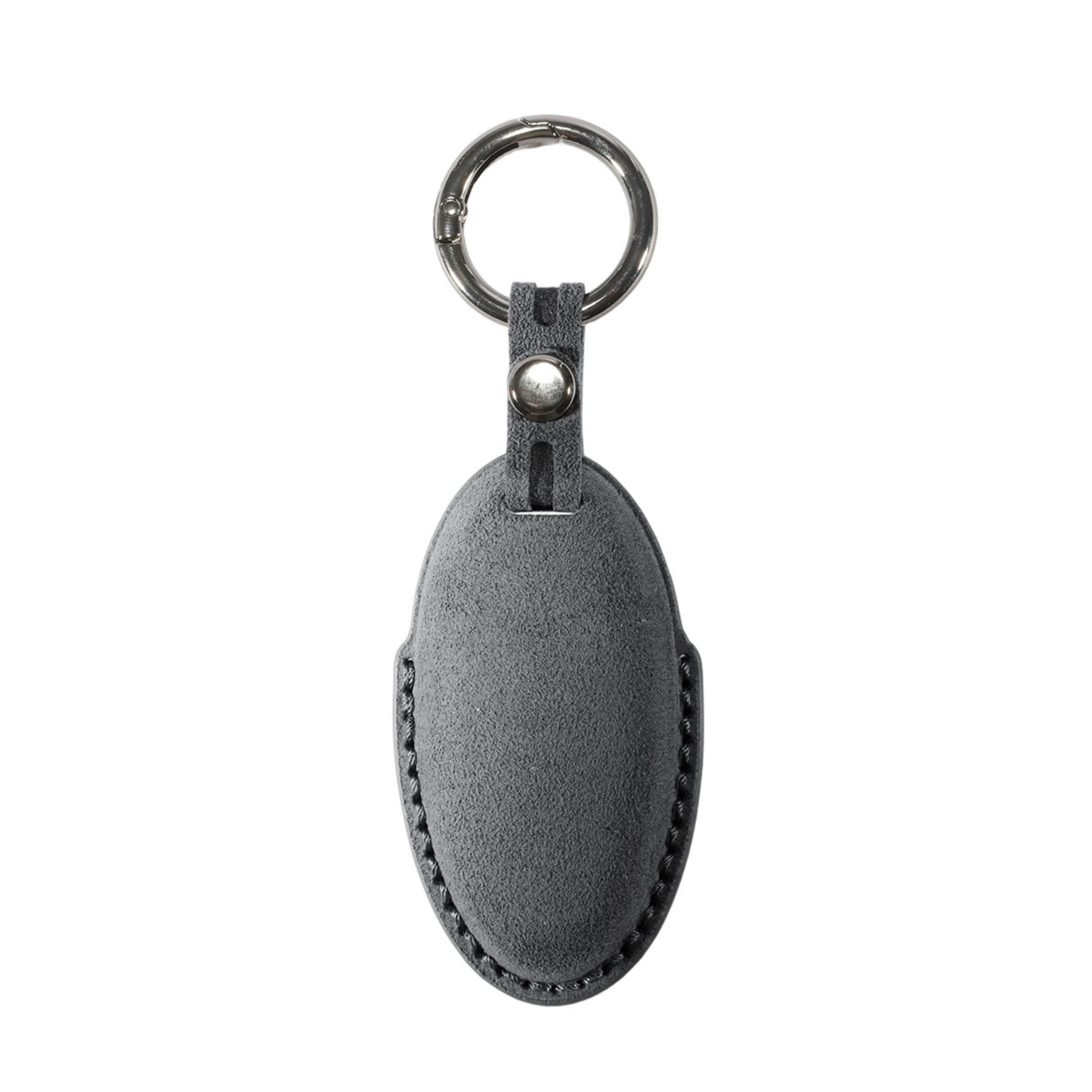 Alcantara Car Key Fob Cover for Nissan Model A - Space Grey