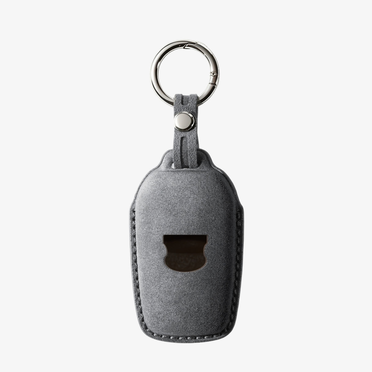 Alcantara Car Key Fob Cover for Toyota Model E with Buckle - Space Grey 4