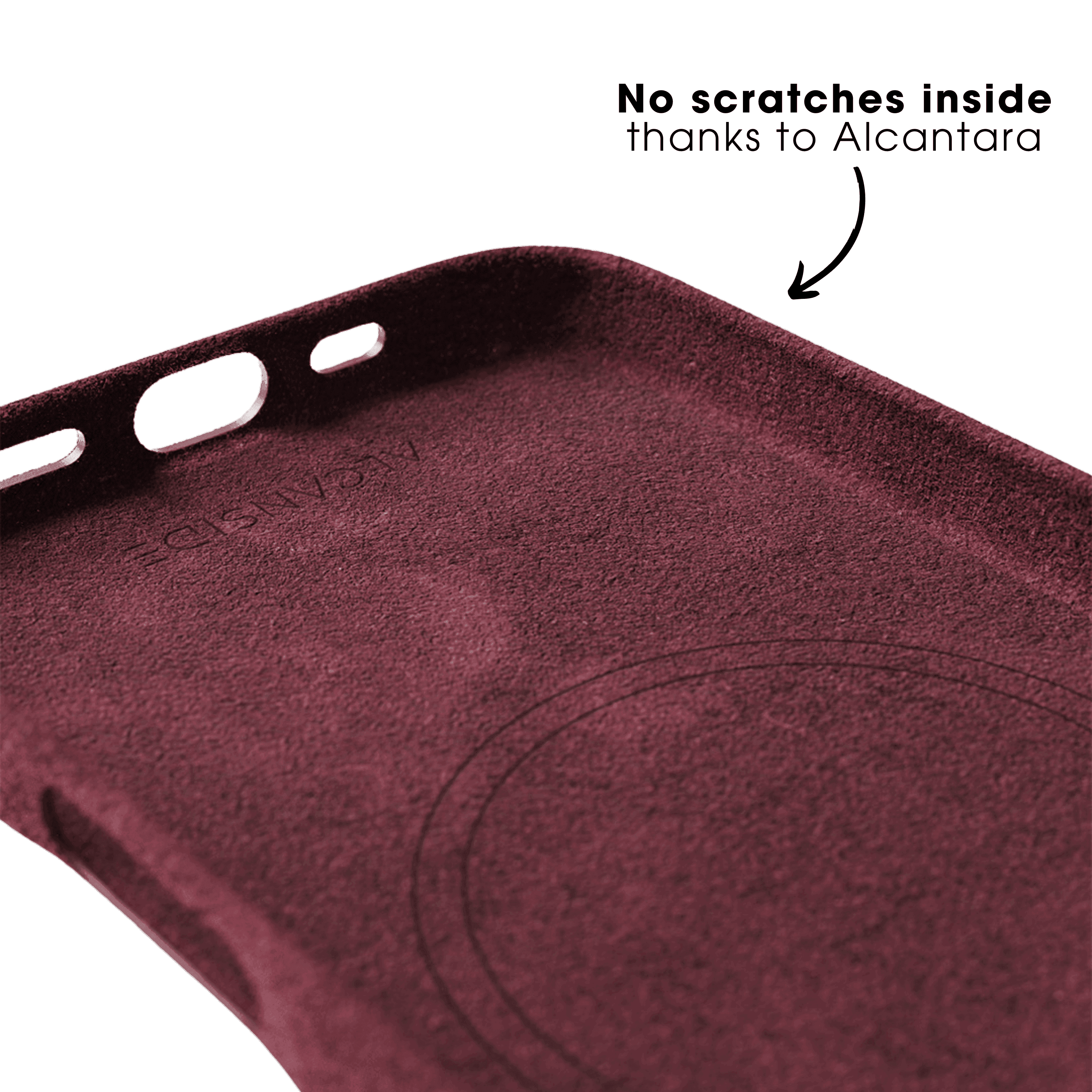 iPhone 16e - Alcantara Case - Wine Red