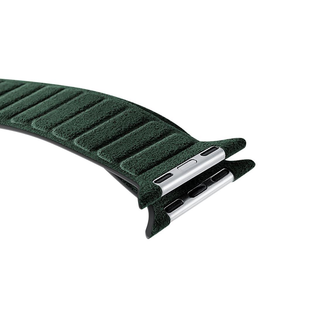 Alcantara Apple Watch Bandje - Midnight Green - 42/44/45mm & Ultra (49mm)