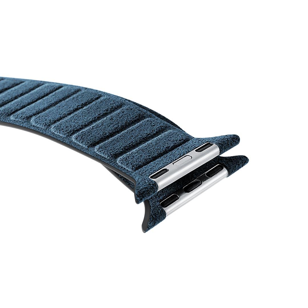 Alcantara Apple Watch Bandje - Ocean Blue - 42/44/45mm & Ultra (49mm)