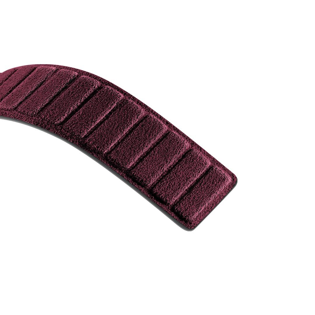 Alcantara Apple Watch Bandje - Rood - 42/44/45mm & Ultra (49mm)