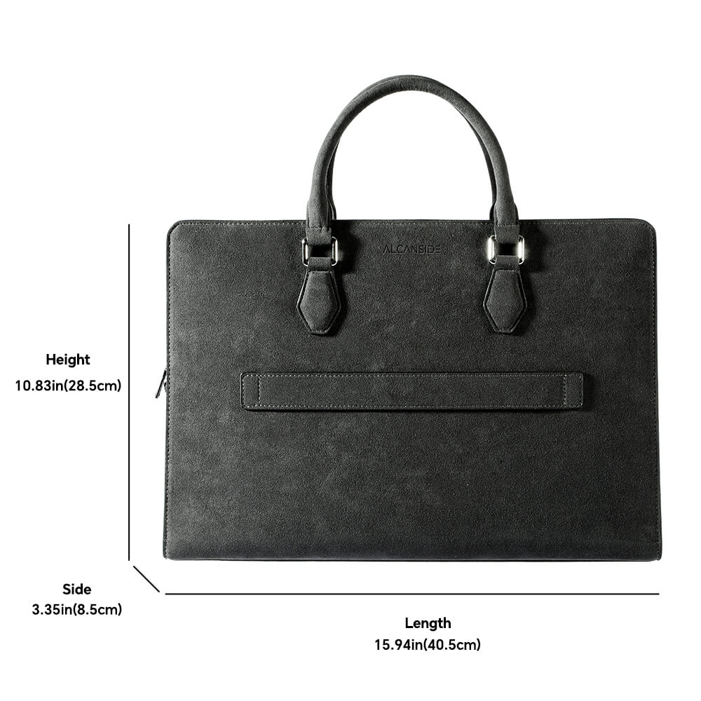 Alcantara Laptop Bag - Space Grey