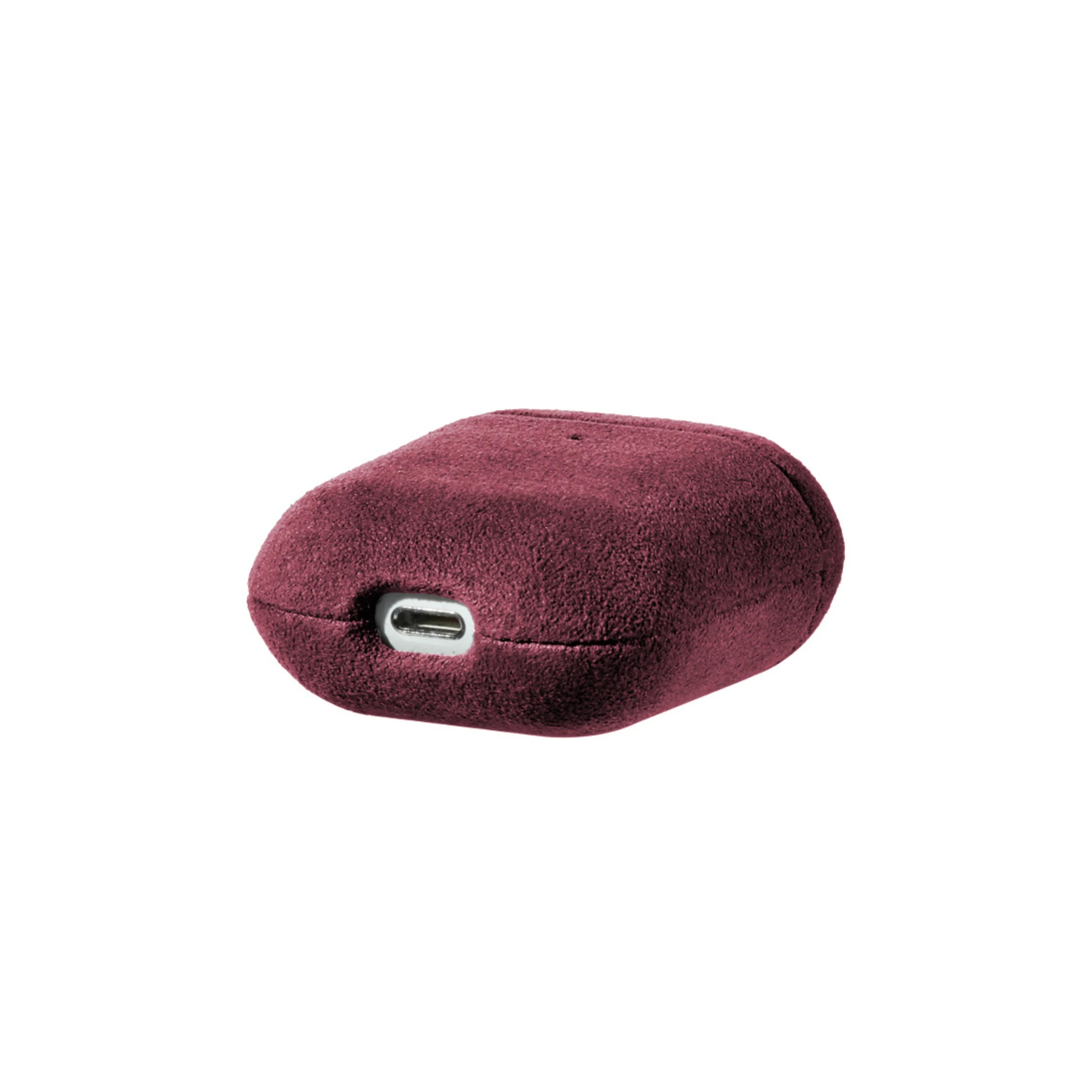 AirPods 1/2 Gen Alcantara Hoesje - Rood