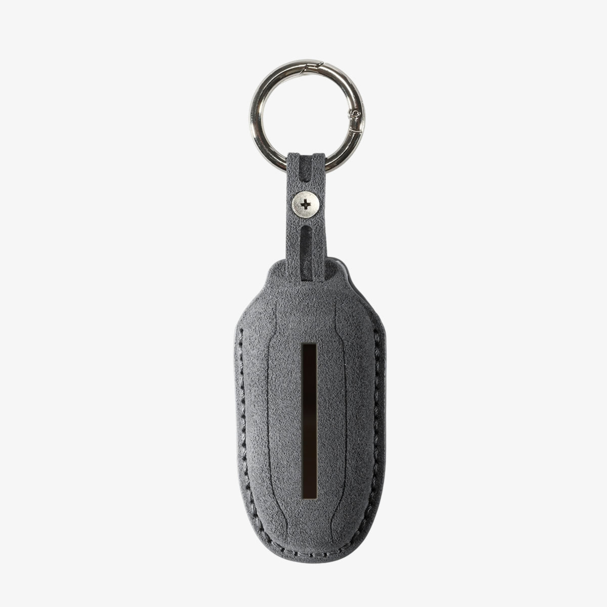 Alcantara Car Key Fob Cover for Tesla Model A (S/3/Y) - Space Grey 5