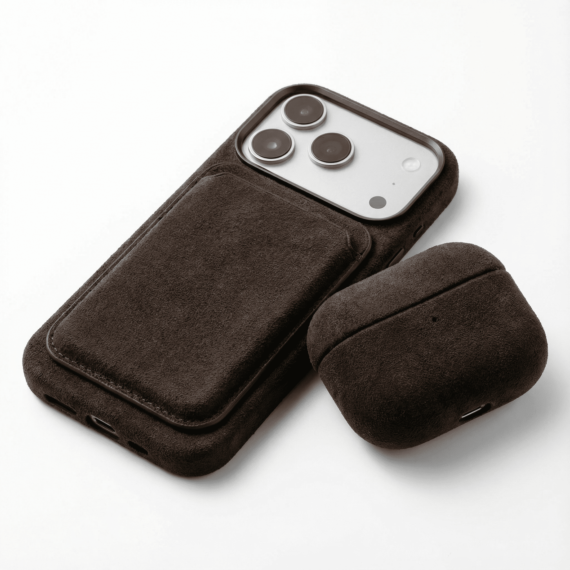 AirPods Pro (3rd Generation) Alcantara Case - Chocolate Brown - Alcanside