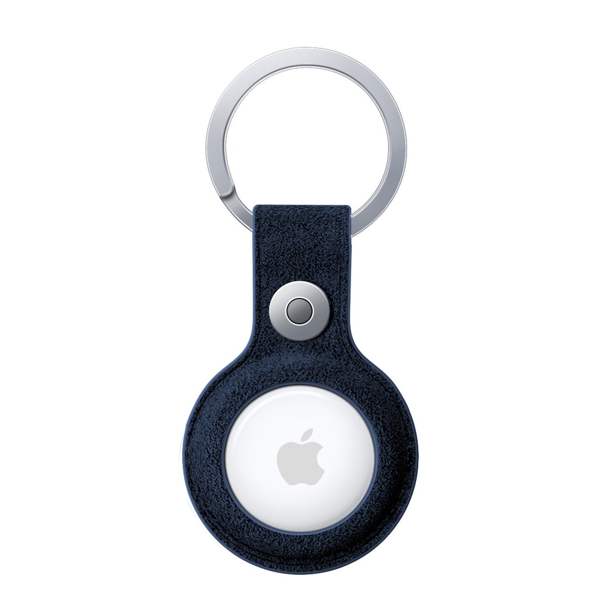Alcantara AirTag Key Ring - Navy Blue - Alcanside