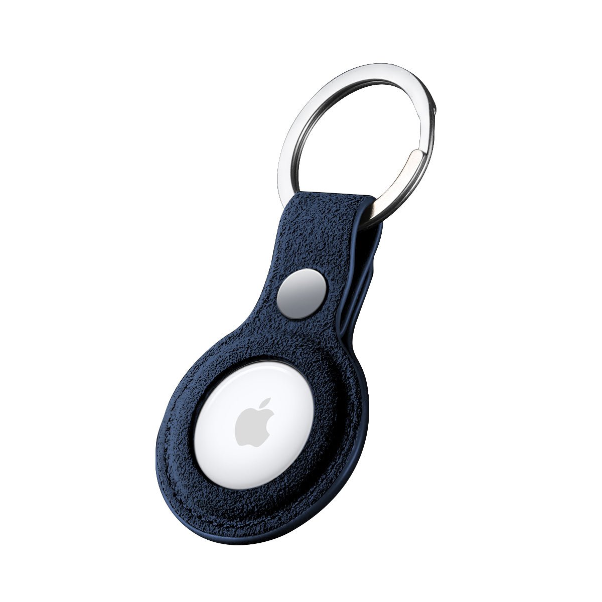 Alcantara AirTag Key Ring - Navy Blue - Alcanside