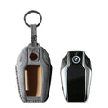 Alcantara Car Key Fob Cover for BMW | Model C with Buckle - Space Grey