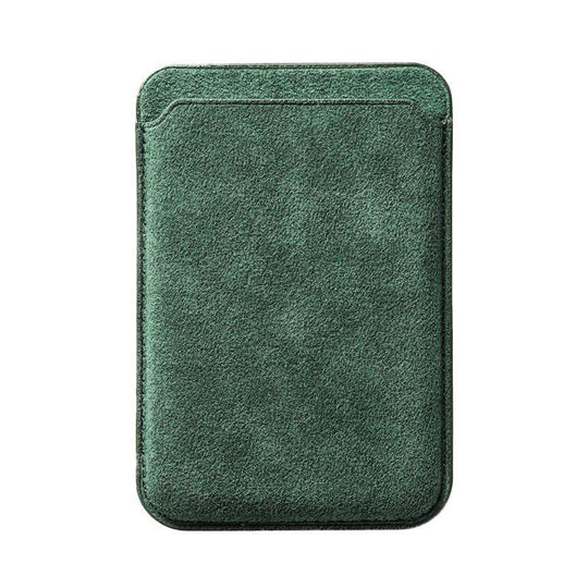 iPhone Alcantara Back Cover With Magnet + MagSafe Wallet - Midnight Green - Alcanside