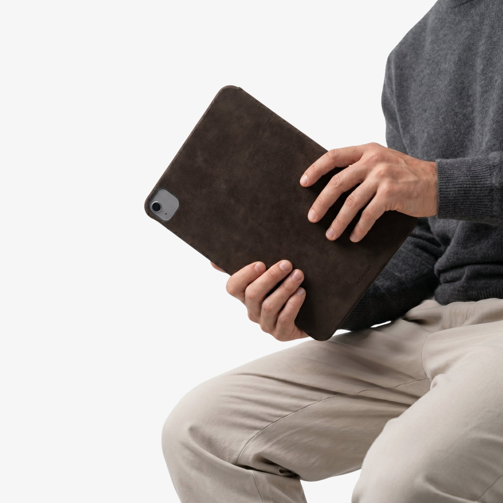 Alcantara iPad Cover - For iPad Air 2026  (13 inch) - Chocolate Brown - Alcanside