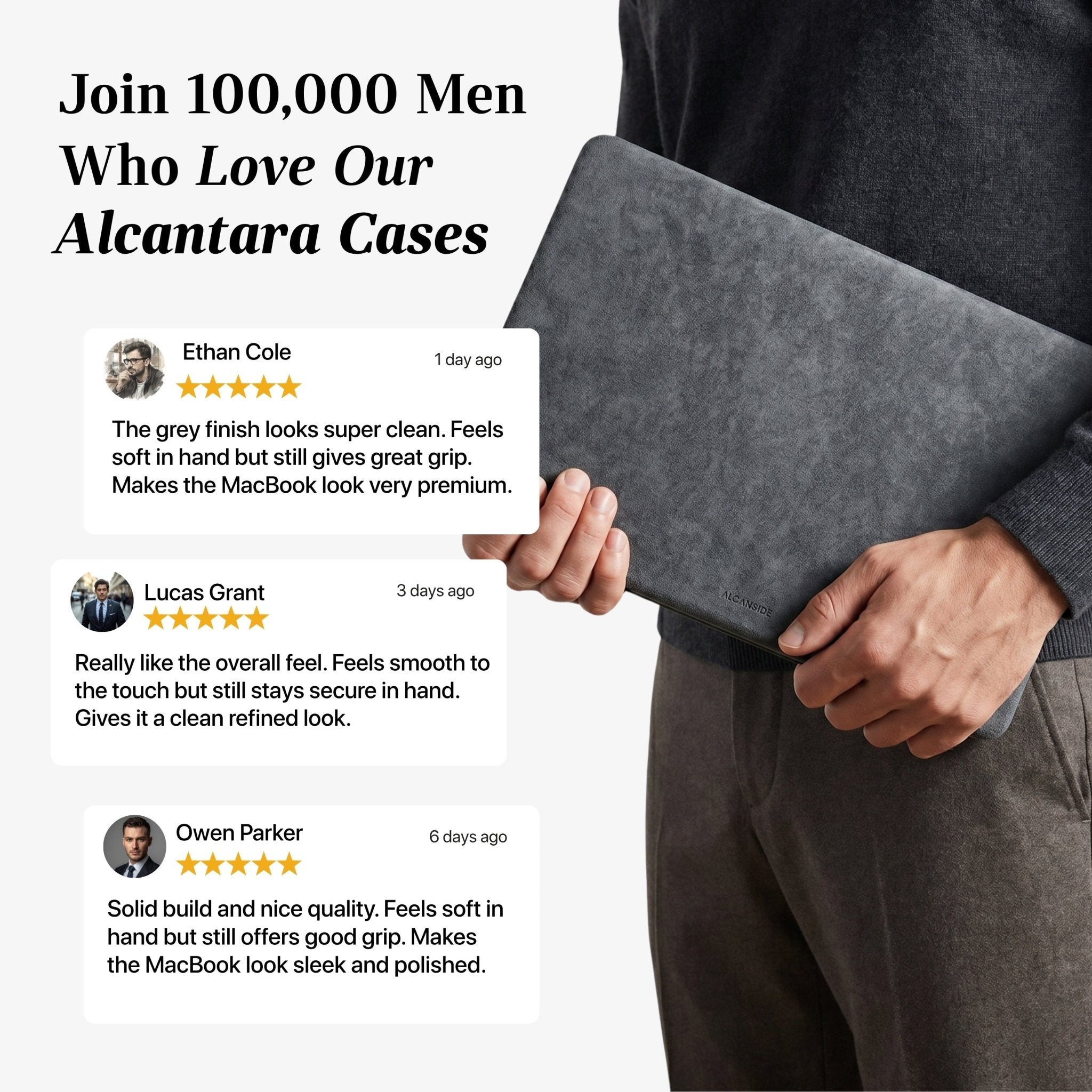 Alcantara MacBook Neo Cover – For 13 inch (2026) – Nardo Gray - Alcanside